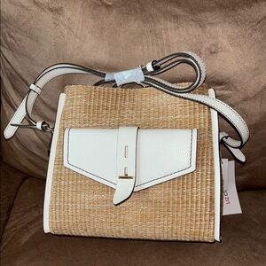 Stylish White and Tan Women's Bag